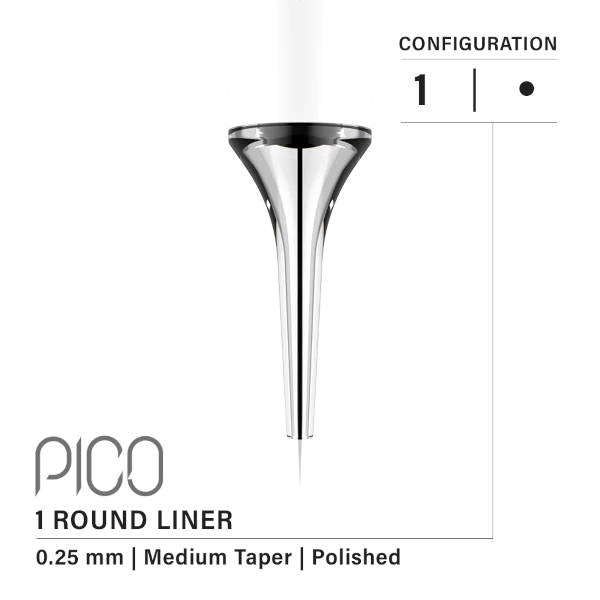 Vertix Pico - 1 Round Liner Medium Taper
