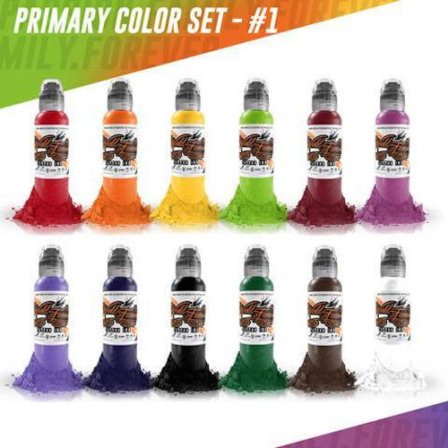 World Famous - 12 Colour Primary Set #1 1oz