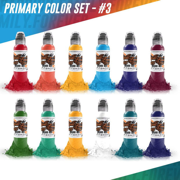 World Famous - 12 Colour Primary Set #3 1oz